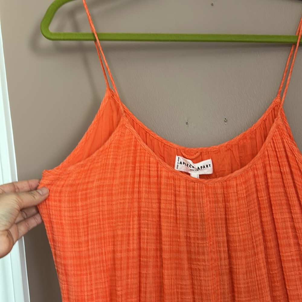 Apiece Apart Gauzy Cotton Blend Saluda Tier Maxi Dress In Nastu Size Small - Picture 11 of 14